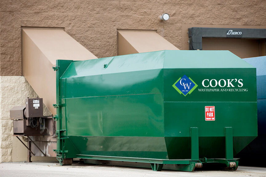  Photo of Cooks Waste large trash compactor.