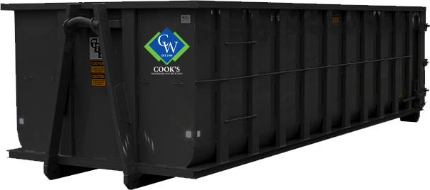 Photo of Cooks Waste roll-off container.